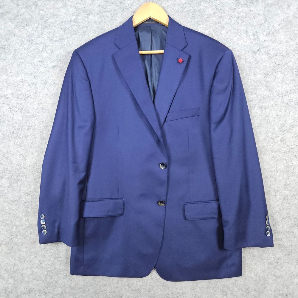 Oobe Brand Loro Piana Blazer Size 42R (44 Tag) Blue Four Seasons Super 130s Wool